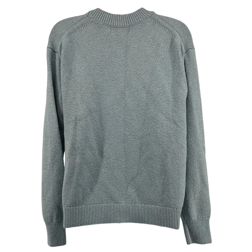 Banana Republic Crewneck Sweater Mens S Light Blue Coastal Preppy Cotton Blend
